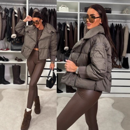 2025 Short Puffer Jacket Women Winter New High-End Stylish Thickened Warm Cotton Coat for Petite Figures