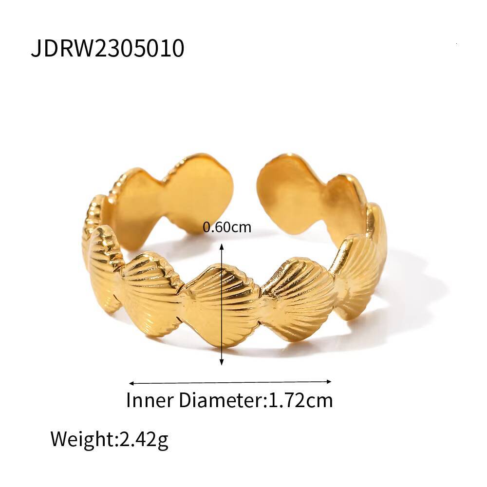 Summer Factory Direct Sales Fashion New Simple 18k Gold Stainless Steel Wheat Ring Accessories