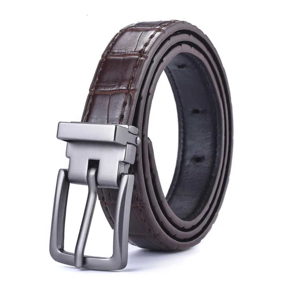 Unisex belt casual versatile simple black thin waist belt Korean style retro pin buckle jeans belt student W251024