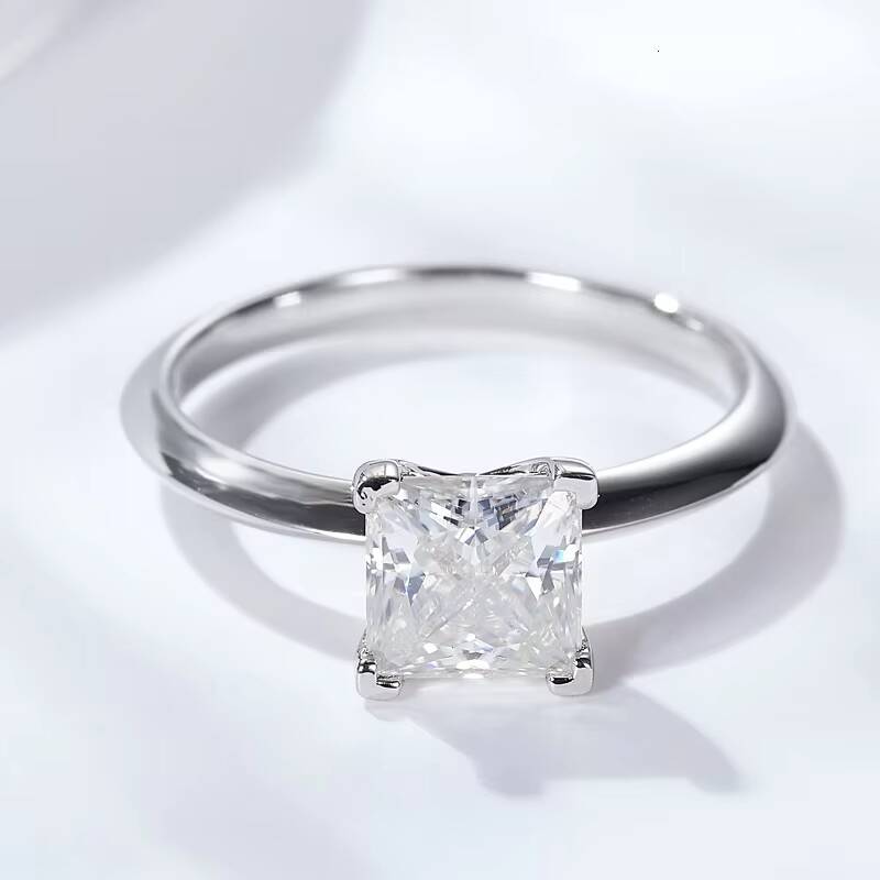 Starsgem 05ct 10ct 20ct 30ct Moissanite Diamond 925 Sterling Silver Solitaire Engagement Ring