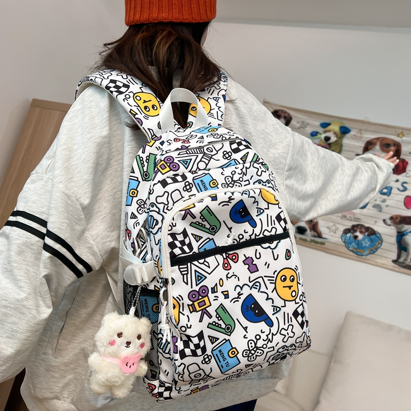 INS Style Cute for Girls High Middle Large Capacity Trendy Backpack Elementary Students Simple Fresh School Bag