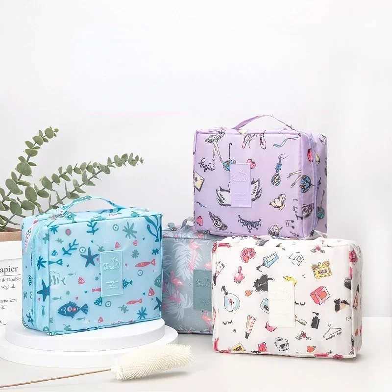 Large Travel Cosmetic Bag for Women Waterpfoof Tote Makeup Organizer Female Toiletry Kit Bag Make Up Case Storage Pouch Lady BoxT251024