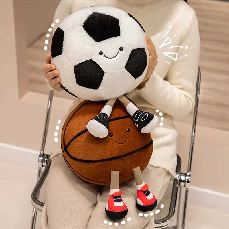 Ball Game Plush Toys Cute Simulation Basketball Plushies Football Stuffed Dolls Kaii Home Decor Kids Birthday Gifts Z251024