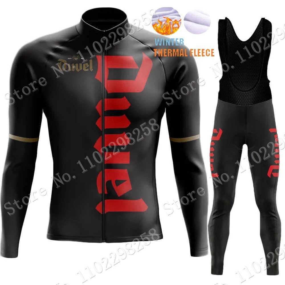 Winter 2023 Duvel Cycling Jersey Set Mens Beer Drink Belgium Cycling Clothing Long Sleeve MTB Bike Road Pants Bib MaillotT251024