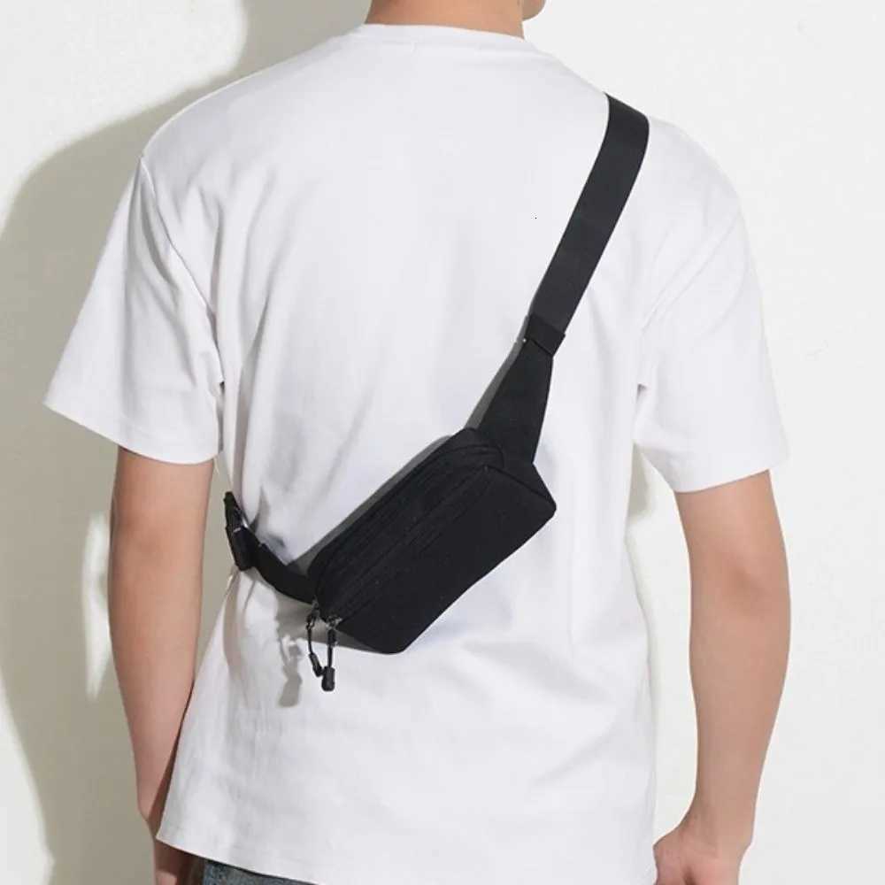 Waterproof Men Sports Waist Bag Zipper Oxford Fashion Chest Bag Lightweight Large Capacity Marathon Running Bag Men WomenL251024