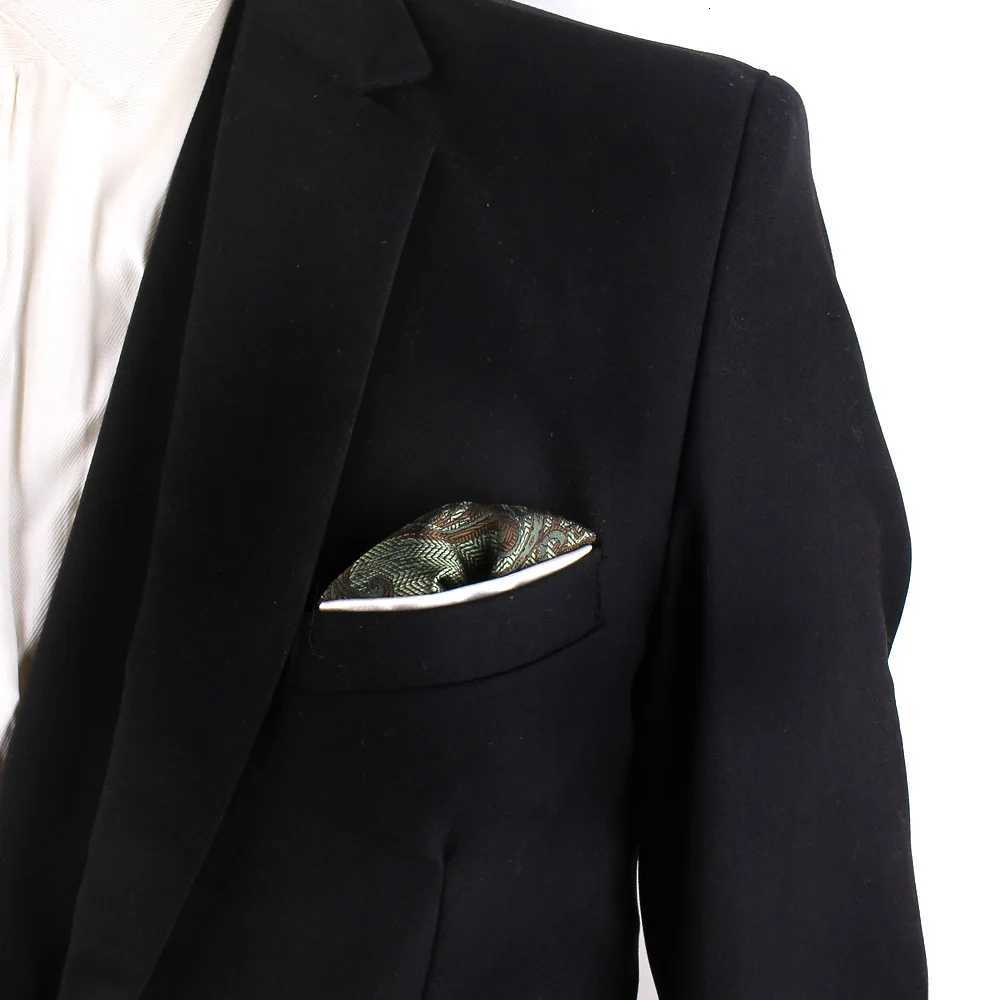 Mens Suit Pocket Towel Fashion Polter Trend Accories Retro Embroidery Pattern Small Square Towel Handkerchief Y251024