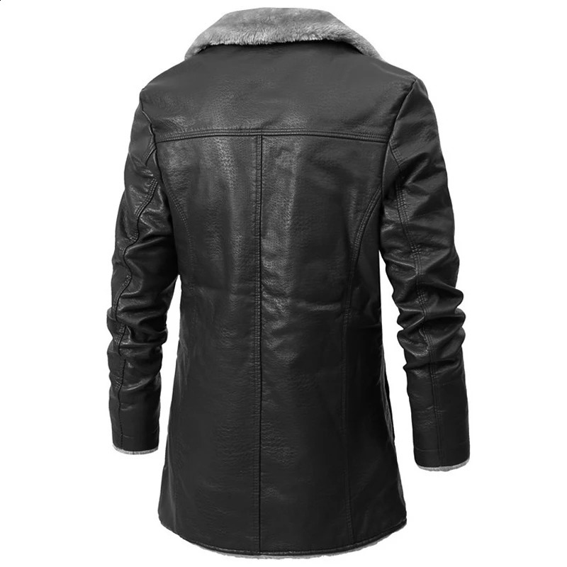 Leather Jacket Men Soft PU Jackets Male Business Casual Coats Man Jaqueta Masculinas Inverno Couro Large Size 4XL 251015