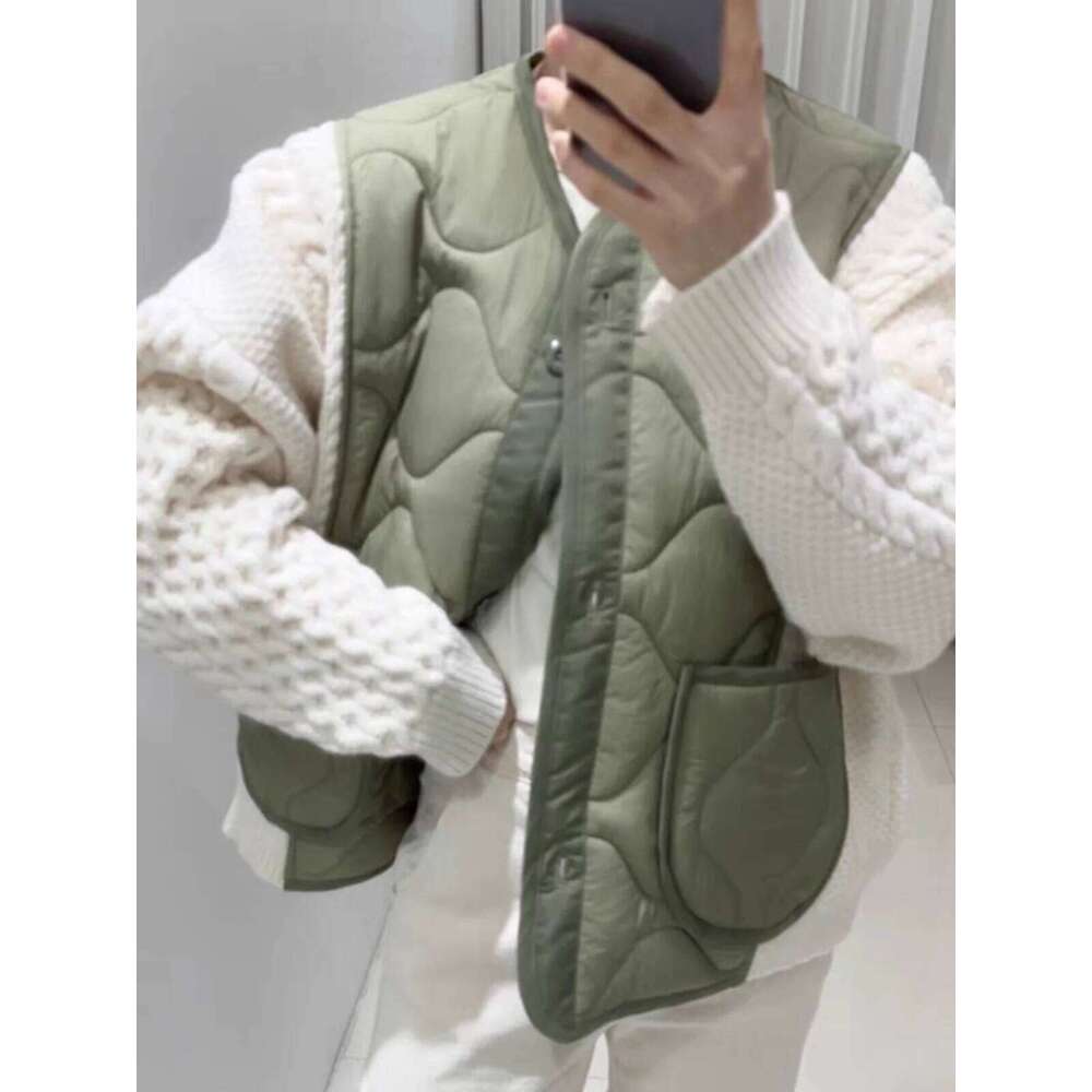 Sle Women's Cotton Jaet Heavy Work Loose Fit Patchwork Long Sve Ort Coat Vintage Aosphere Korean Version