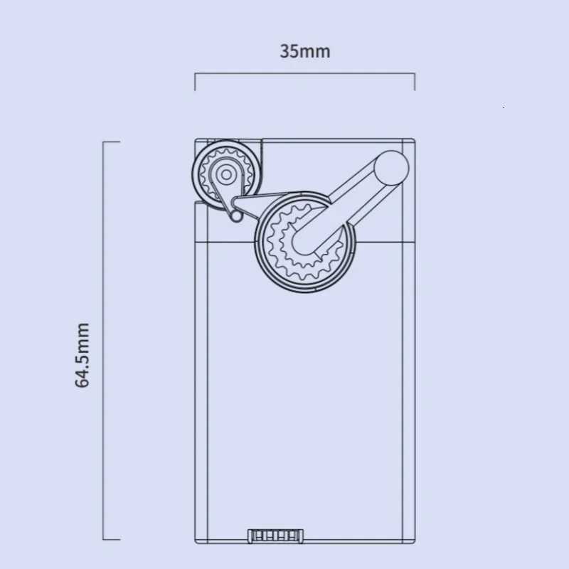 Creative Gear Swing Arm Windproof Jet Blue Flame Butane Gas Torch Lighter Metal Portable Business Cigar Lighters Smoking Gifts D251024