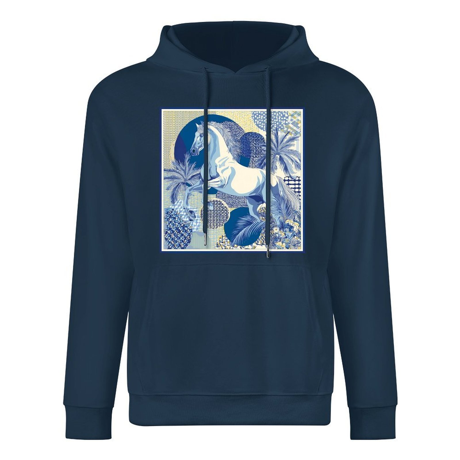 H Designer Fall Winter Hoodie Luxury Horse Print Design Unisex Long Sleeve Streetwear Hip Hop Oversized Fit Hoodie Men's Fashion Apparel H48