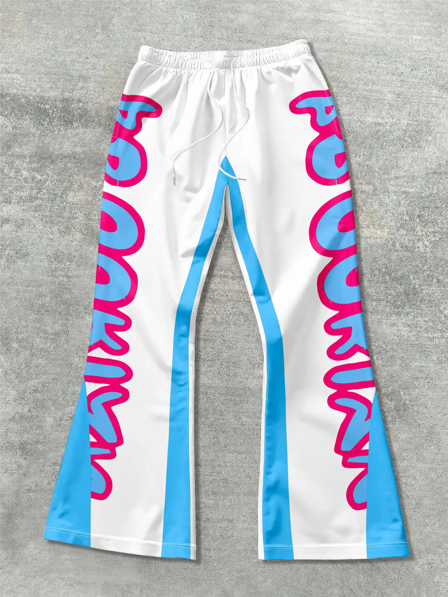 Y2k Flared Pants Men Loose 3D Print Trousers Casual Sweatpants Mid Waist Sporty Female Clothes Streetwear Hip Hop Vintage Pants 251020