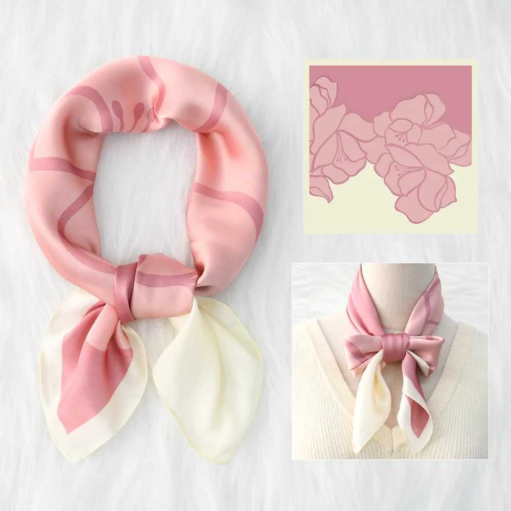 Fashionable Simation Silk Square Scarves 70cm Temperament Wen Shl Wr Soft Satin Scarf Bandana Fem Neckerchief Hijab Y251024