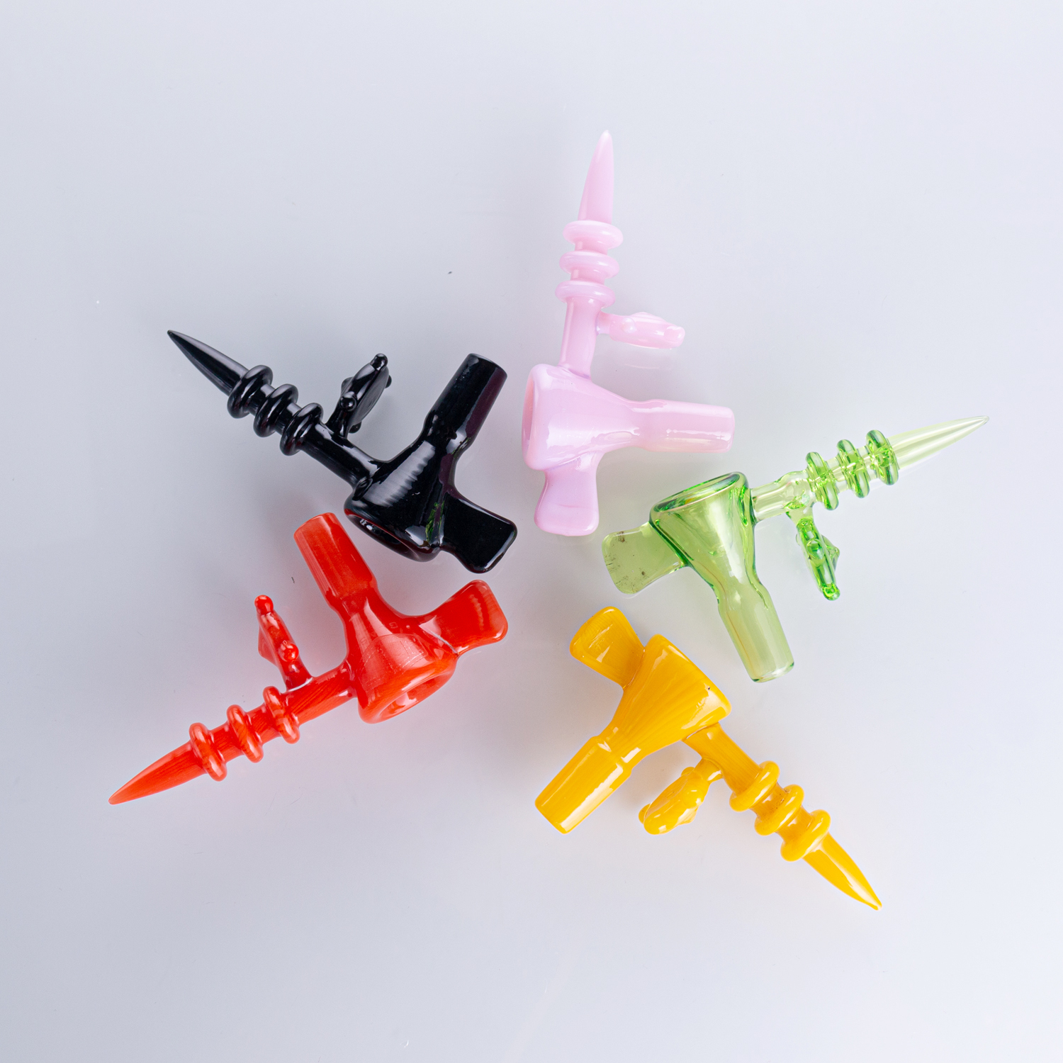 Glass bowl 4.3inch High Quality Fish Bone Shape 14mm Joint Smoking Accessories for Glass Bong PT6175