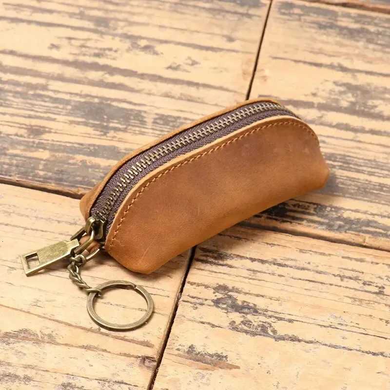 Genuine Leather Coin Purse Vintage Zipper CluTCh Wallet RETRO Holder Card Case Womens Key Holder Organizer Pouch Z251023