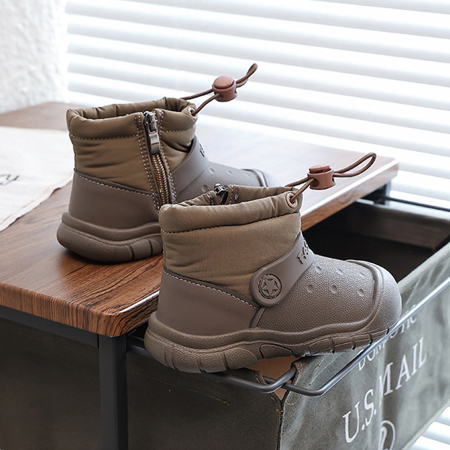 Kids Toddler Boots Children's Snow Boots Winter Boys Girls Walkfashion Warm Waterproof Fashion Warm Plush Fur Cotton Shoes Boots Size US6C-US5Y W