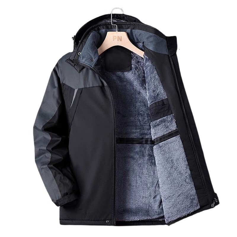 Winter Jacket Cotton Coat Men Thickened Designer Hoodie Jacket Tracksuit Men Polo Veste Coat Fleece Men's Cotton Padded Jacket Workwear Plus Size