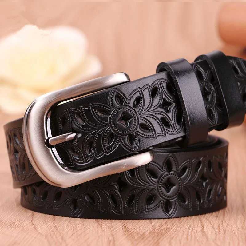 Women Genuine pu Leather Belt Fashion High Quality Vintage Luxury Brand Waistband Pin Buckle Brown Solid Color Belt Ladies W251024