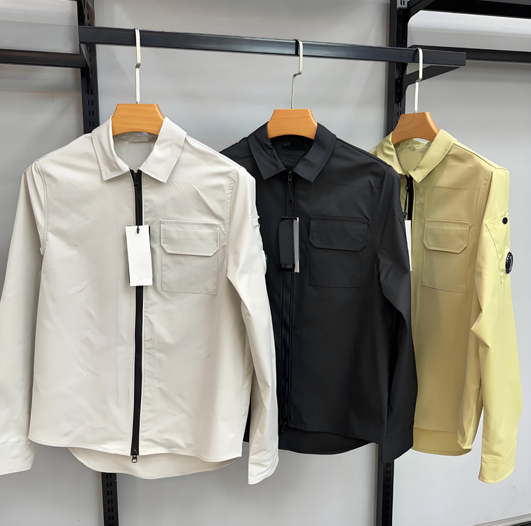 2025 Designer Mens Jacket Coat Luxury Lens Metal Nylon Shirt Jacket Lapel Overshirt Outdoor Men Cardigan Outerwear Clothe M-XXL