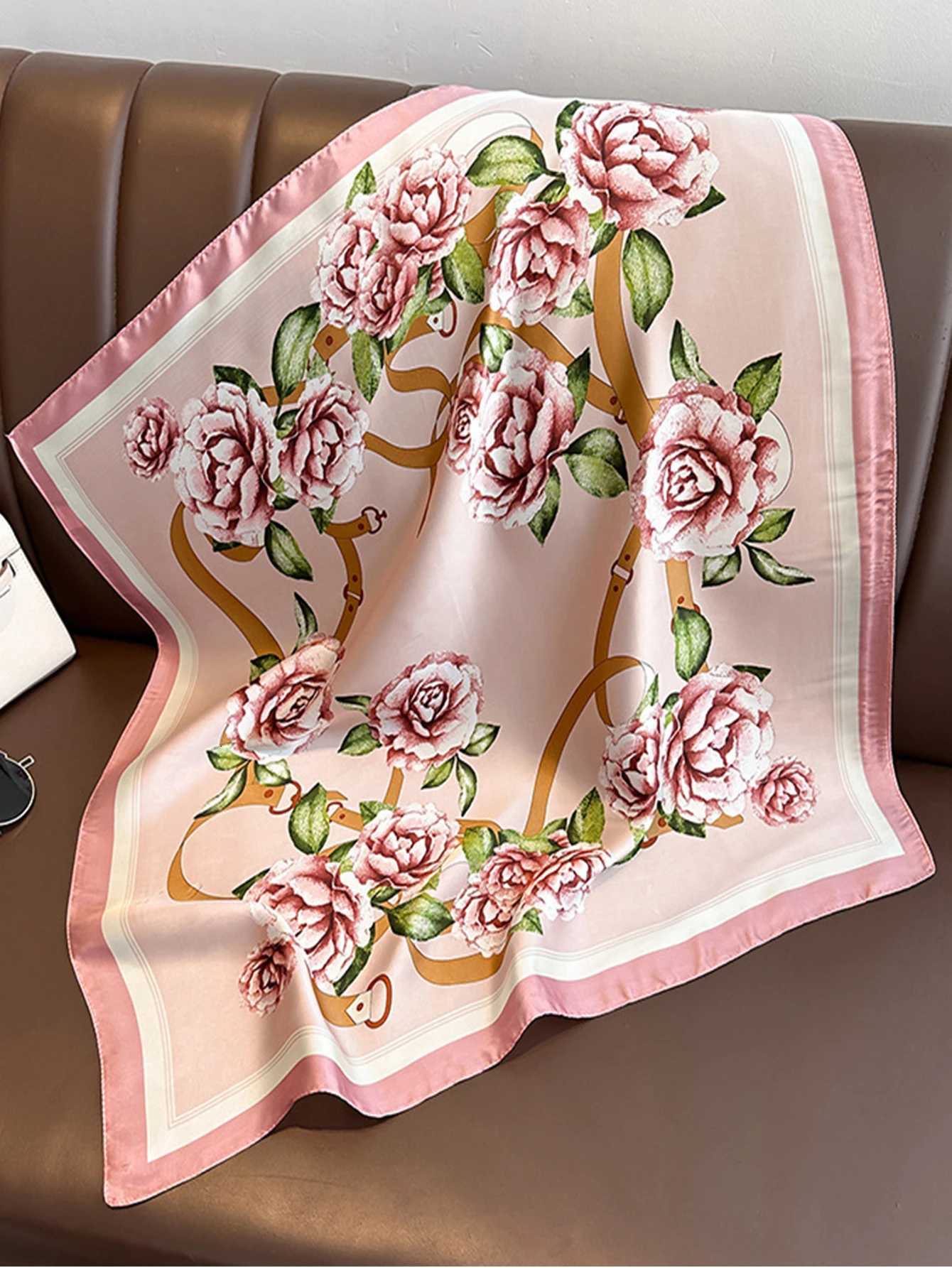 70cm Scarf Simated Silk Wen Summer Shls And Wr Hijab Scarves Femme Echarpe Designer Beach Stole Bandana Y251024