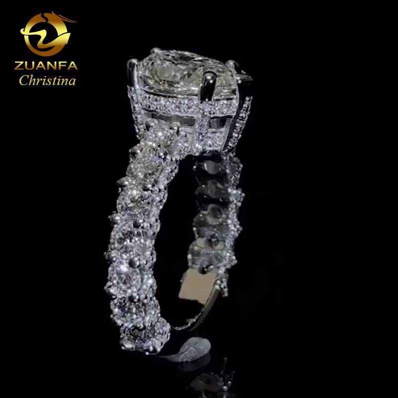 Custom Moissanite Jewelry Pear Cut Diamond Engagement Ring Fashion Band Rings for Women