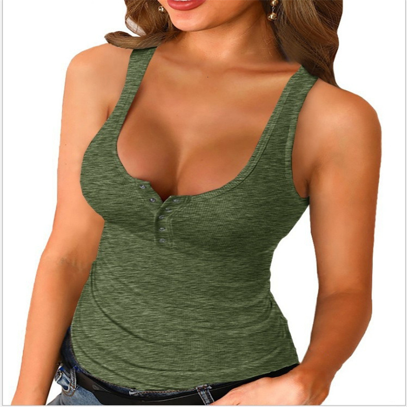 Sleeveless T-Shirt Street Style Slim Fit Solid Color Base Shirt Vest