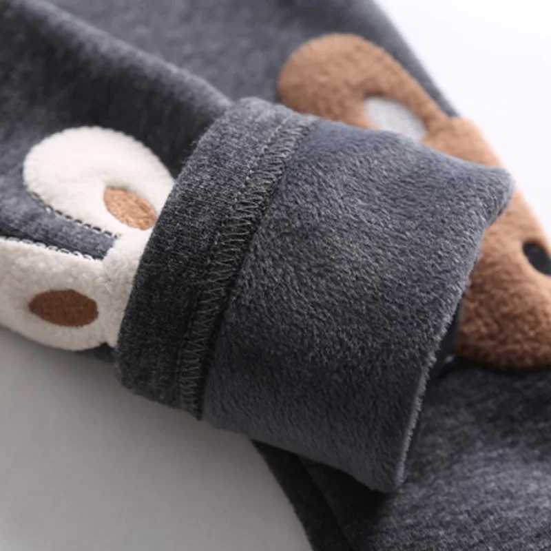 2023 Winter Warm 2 3 4 5 6 8 10 Years Children Cute Color Cartoon Patchwork Plus Velvet Thickening Leggings For Kids Baby GirlsT251024