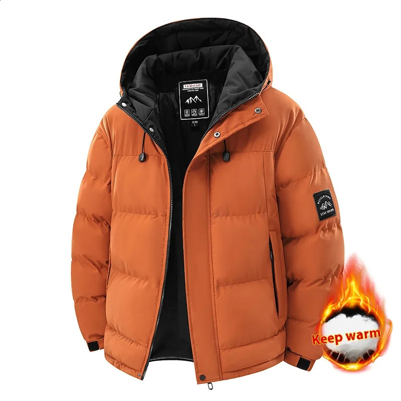 Winter Men Waterproof Windproof Casual Jacket Mens Puffer Hooded Fashion Jacket Man Outdoor Loose Thick Jacket Windbreaker Parka 251020