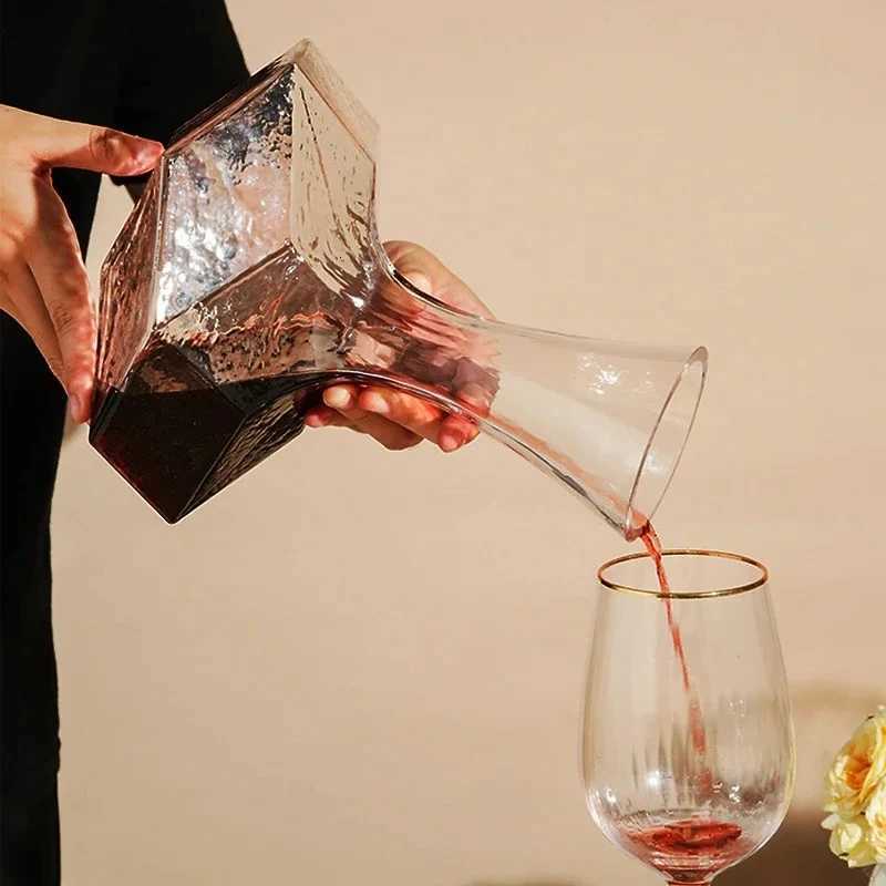 Irregar Wine Decanter Creativity 1450ml Decanter Dispenser Crystal Wine Aerator Mirror Jug Gift Bar Decor Art ware Y251024