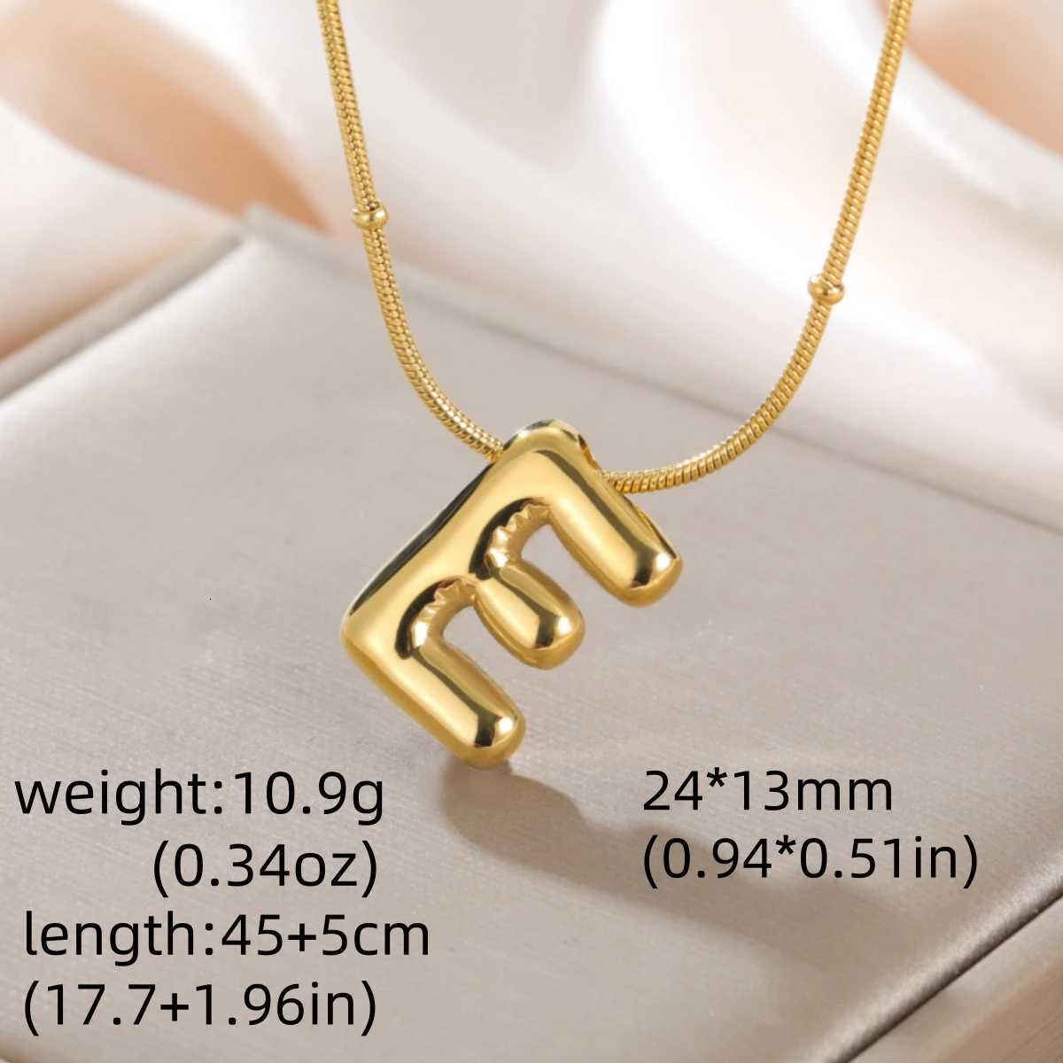 Unift AZ Alphabet Pendant Necklace for Women Stainl Steel Gold Plated Tren Chunky Initial Name Letter Choker Chain JewelryXJ251024