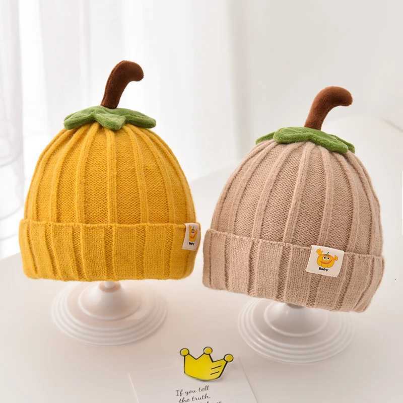 Winter Baby Knitted Hat Cute Pumpkin Toddler Beanies 636 Months Boy Girl Thick Woolen Warm Crochet Bonnet Children Pullover CapL251024