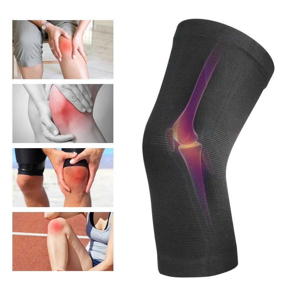 1 Pair Elastic Bamboo Carbon Knee Joint Pad Warm Keeper Knees Sleeve Protector Knee Pad Knee Protector Kneepad Knee SleeveW251024