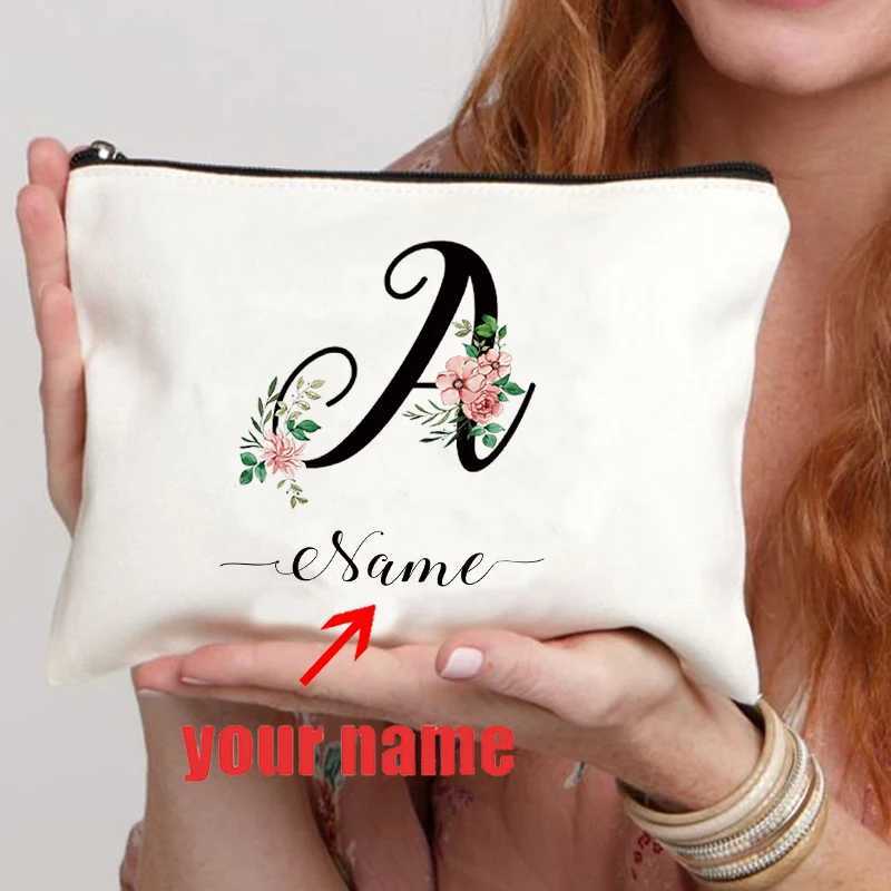 Letter Aesthetics Personalized Name Makeup Bag Best Gift for Teachers Friends Cosmetic Case Bachelorette Party Gift Pencil CaseT251024