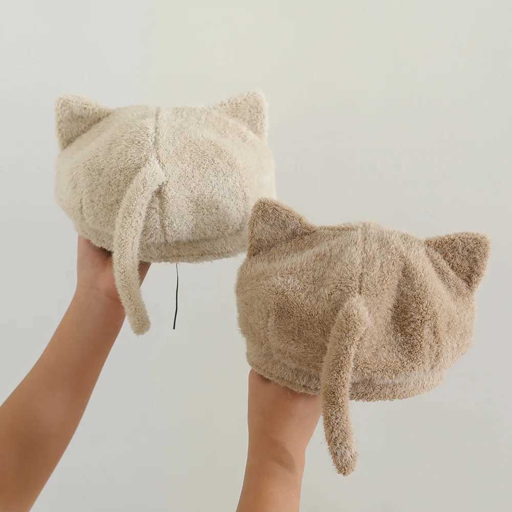 Cute Cartoon Cat Baby Boys Hats Soft Warm Knitted Beanies For Toddler Children Kids Girls Autumn Winter Caps Headwraps HeadwearL251024
