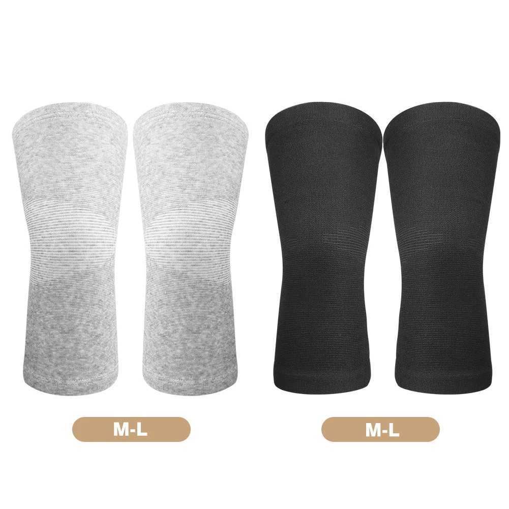 1 Pair Elastic Bamboo Carbon Knee Joint Pad Warm Keeper Knees Sleeve Protector Knee Pad Knee Protector Kneepad Knee SleeveW251024