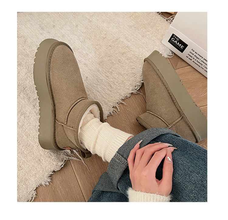 Free shipping Designer Multi-Color Platform Snow Boots with Plush Lining Daily Occasion Wear Fashion Stylish Versatile Trendy Boots