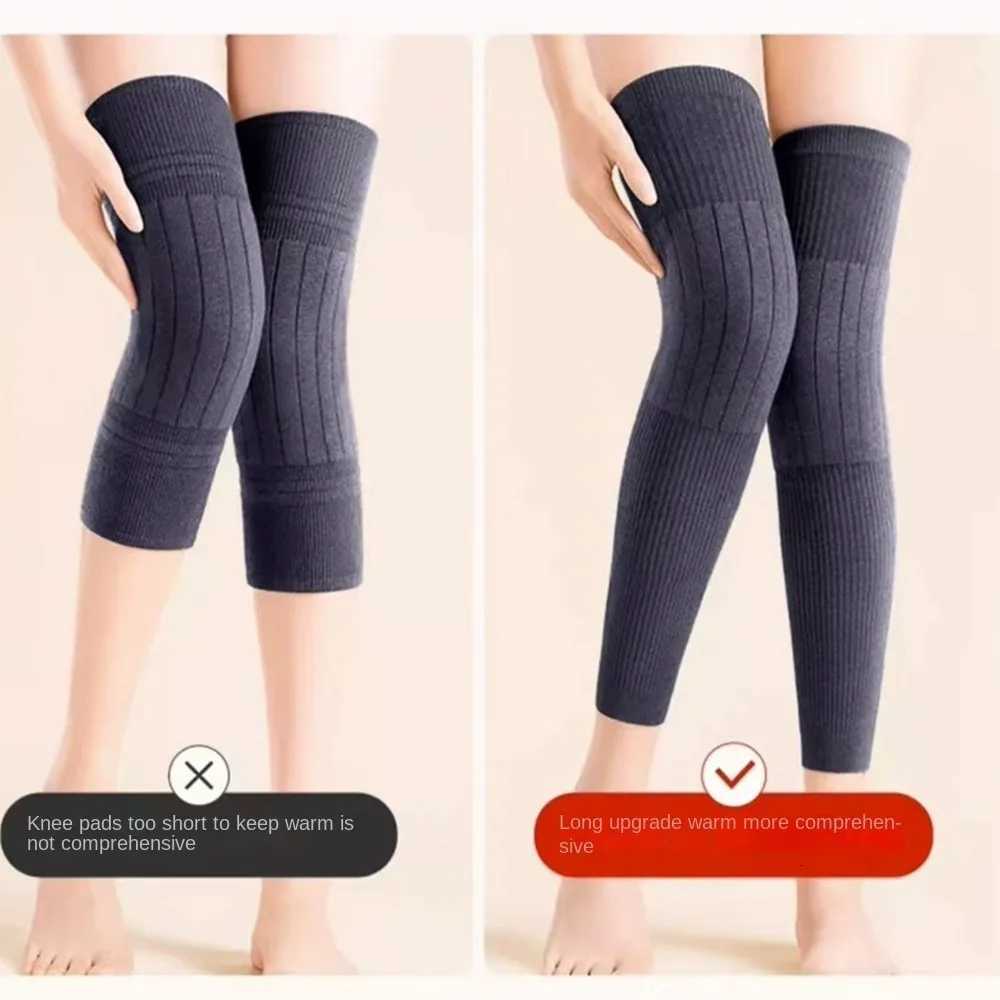 Hight Quality Cashmere Wool Knee Brace Pads KneeCap Protector Wool Kneepad BlackGrey Leg Warmers KneesW251024