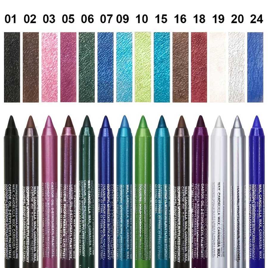14Color Colourful Eyeliner Pen High Pigmented Pearly Shimmer Metallic Smokey Punk Gothic Style Eyeliner Long Lasting WaterproL251024