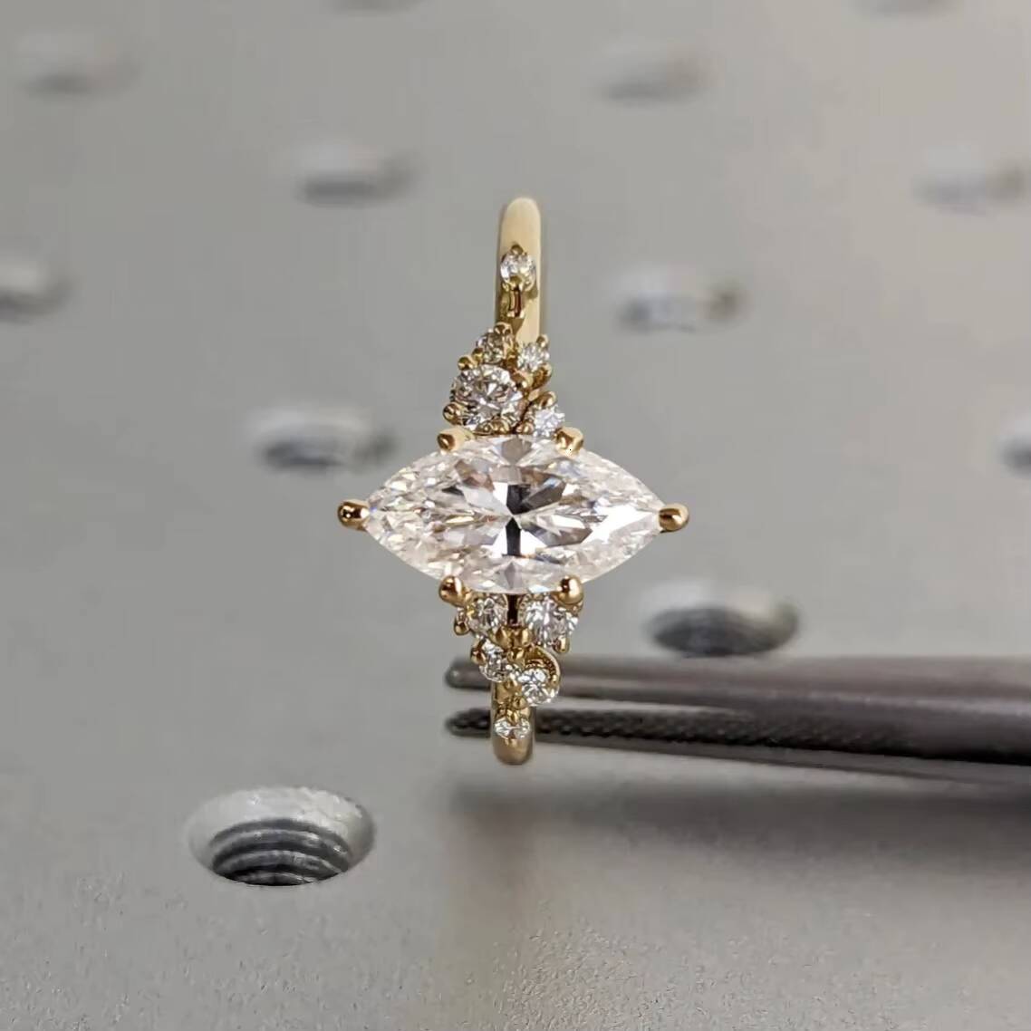 Fashion 1ct Rings 925 Silver D VVS1 Diamond Zircon Moissanite Jewelry Engagement Custom Ring for Girls
