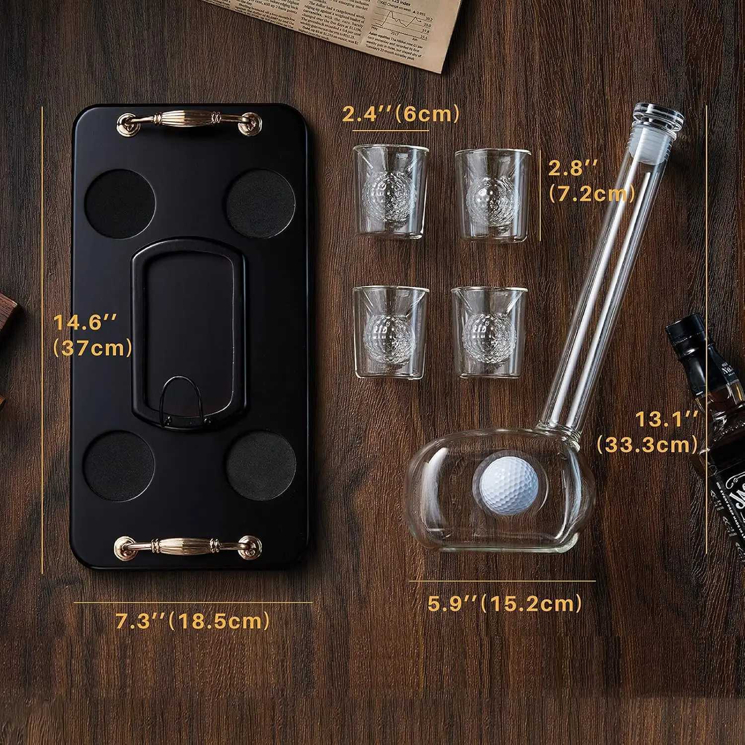 Funny Golf Whiskey Decanter Set with 4 Golf Ball Shot es High Borosilicate es Unique Gift Decanter for Wine Barware Y251024