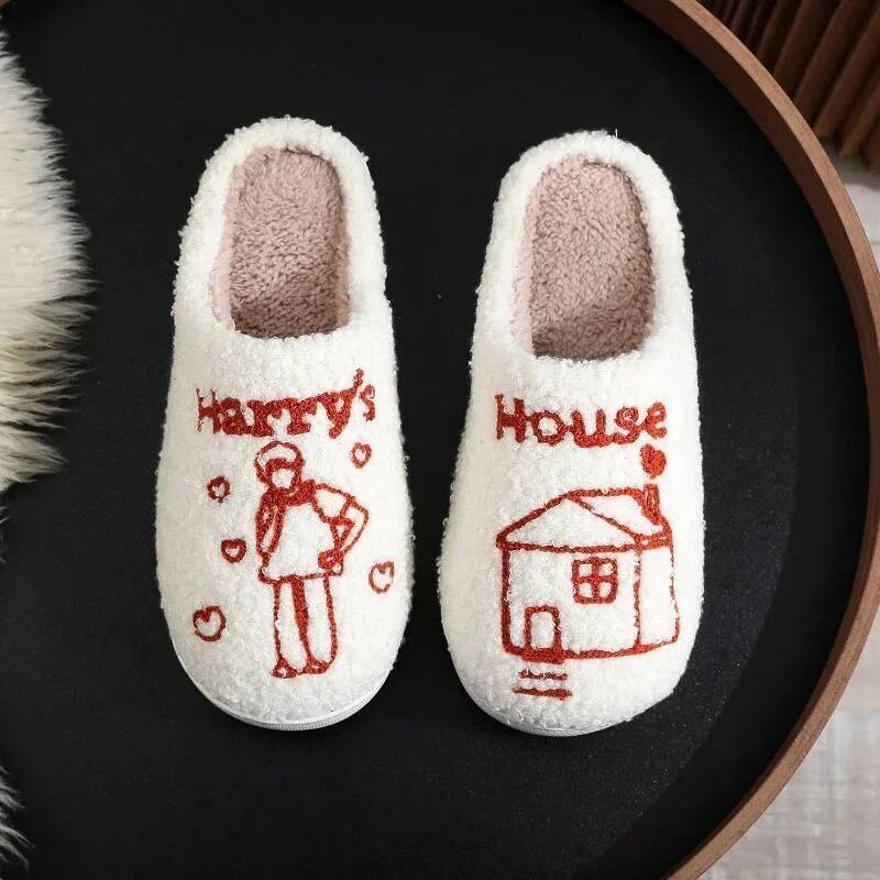 Men Women Household Slippers Autumn Winter Indoor Plush Warm Comfortable Flat Bottom Cotton Thick Sole Casual Shoes 2025 ddmythur