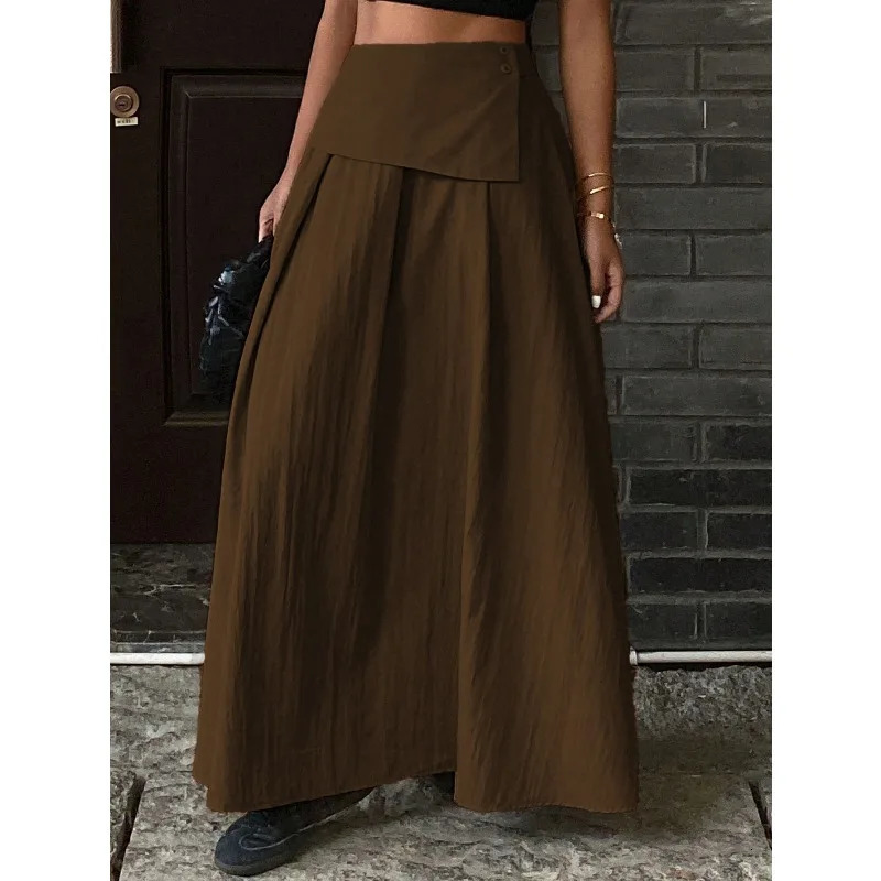 Autumn Women Solid Slim Fishtail Skirt Spring In Elegant Fashion High Waist Fold Skirts Lady Causal Street Short Dress Sexy 251017