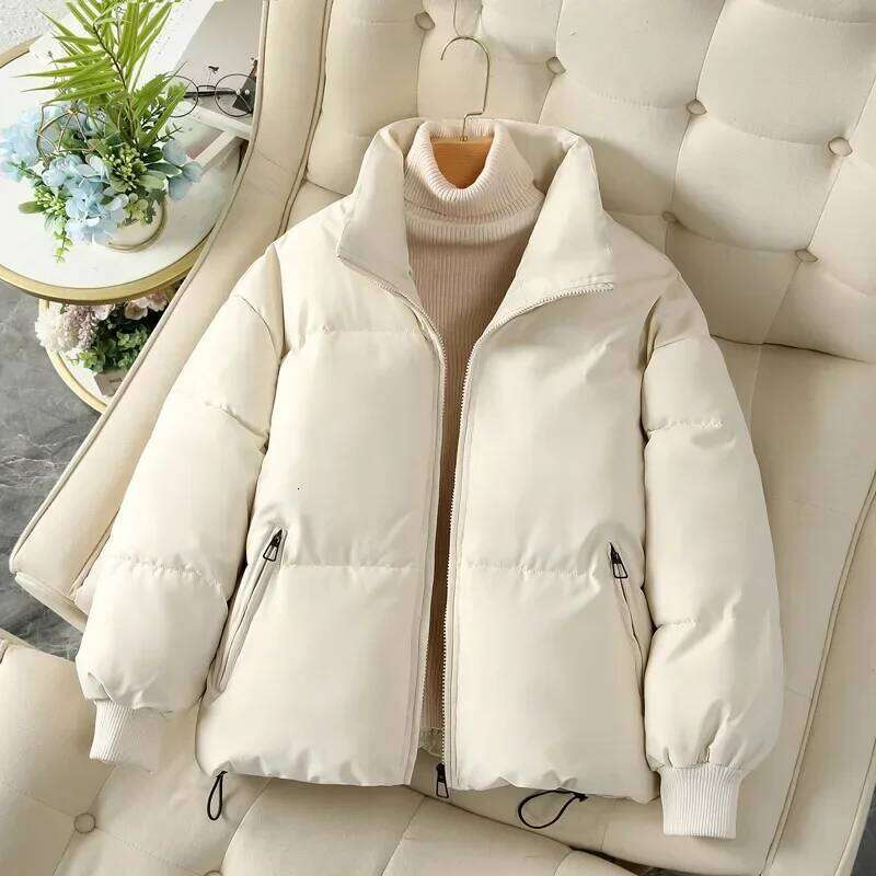 Parkas Women Coat Autumn Winter Keep Warm Puffer Jacket Stand Collar Haruku Outwear Loose Padded Vest Korean Fall 2025 Womens Coat