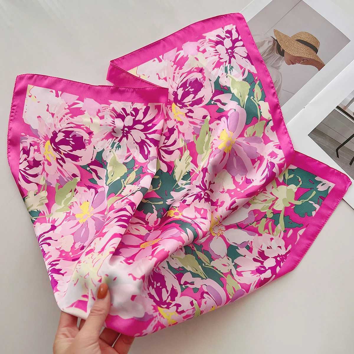 Square Scarf For Wen Breathable Band Luxury band Hair Scarf Soft Stain Neckerchief SpringSummer Scarf Y251024