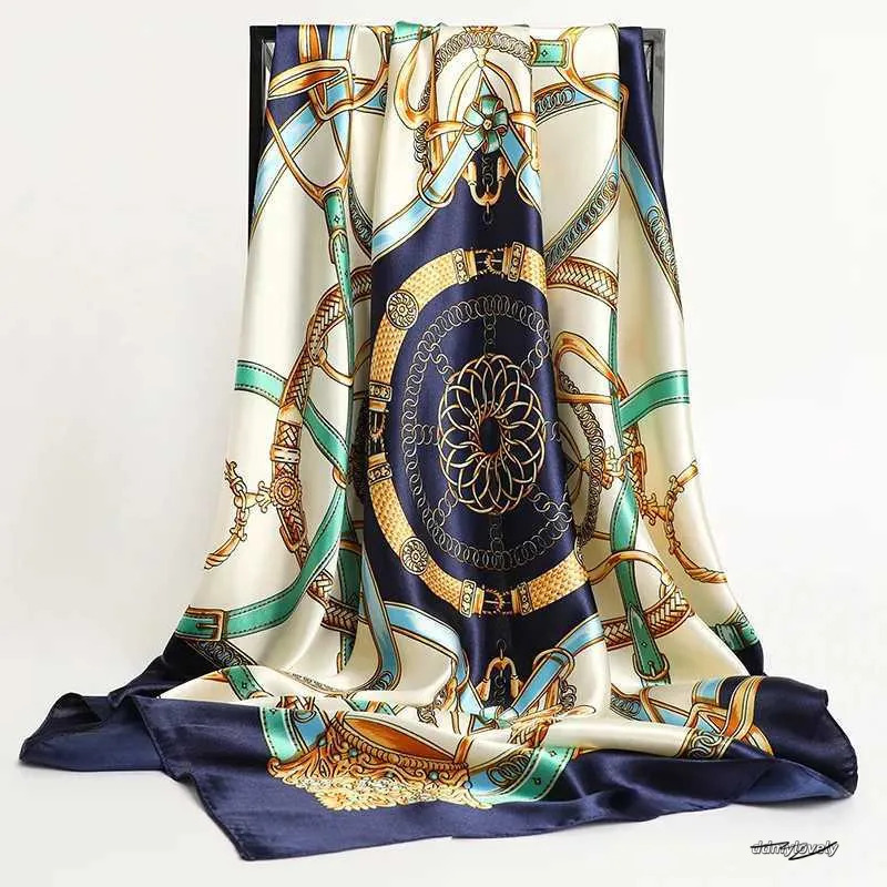 Large Silk Square Women, Elegant Satin Head Scarf For Hair, Neck, Or Handbag Decoration Ddmylovely