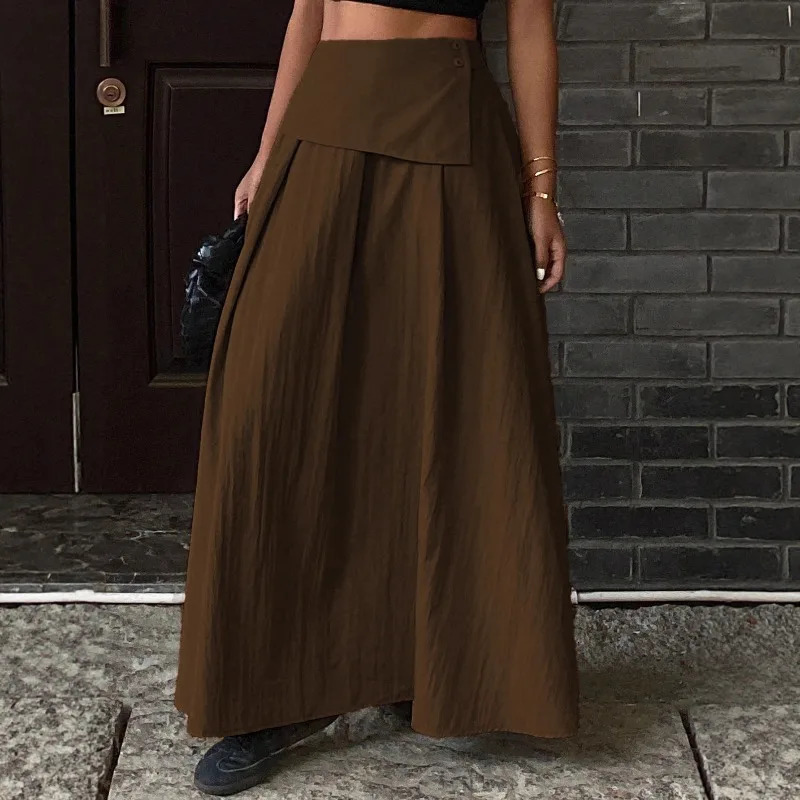 Autumn Women Solid Slim Fishtail Skirt Spring In Elegant Fashion High Waist Fold Skirts Lady Causal Street Short Dress Sexy 251017