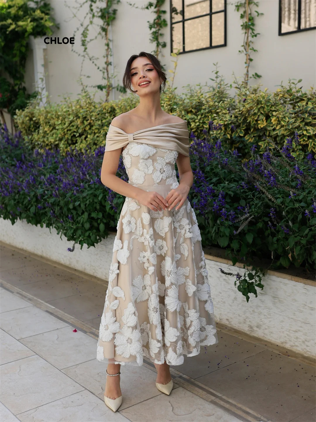 Custom Made Evening Dresses Woman Elegant Party Dresses Woman Line A Elegant Long Dress Off the Shoulders Sleeveless 251023