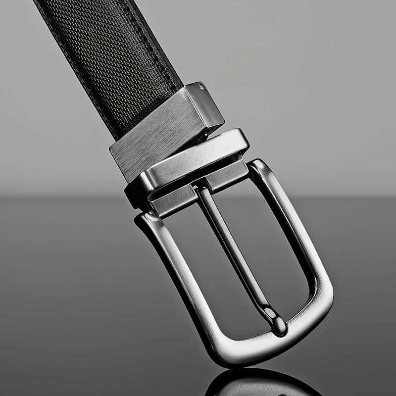 MenS Casual Business Alloy Buckle Belt DoubleSided Wearable MenS Belt HighEnd Trendy Belt Gift For Boyfriend And Dad W251024