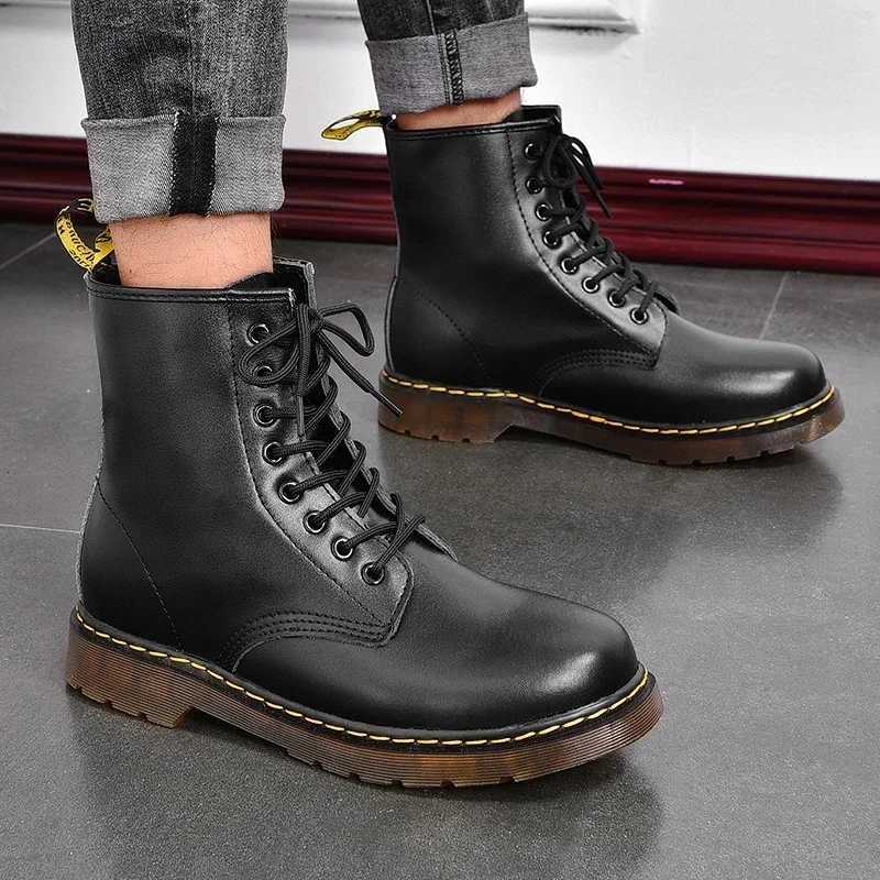Leather Men Boots Outdoor Winter Mens Ankle Boots Lightweight Casual Shoes Designer Male Warm Work Boots Classic Handmade Boots W251024