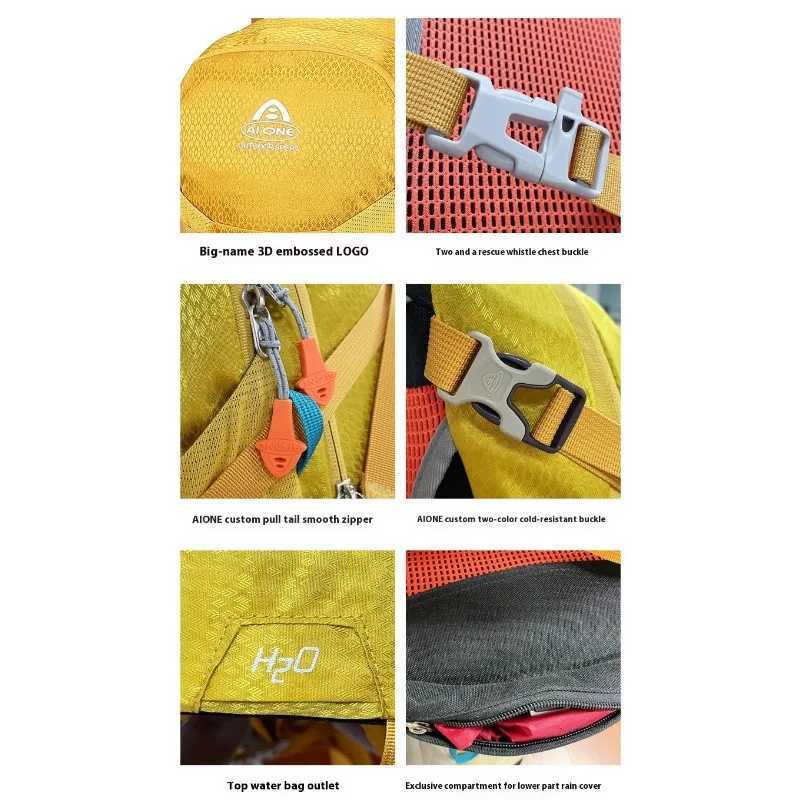Classic Design Outdoor Backpack 25L Water Resistant Nylon External Frame Backpacking Camping Travelling Hiking Backpack J251024