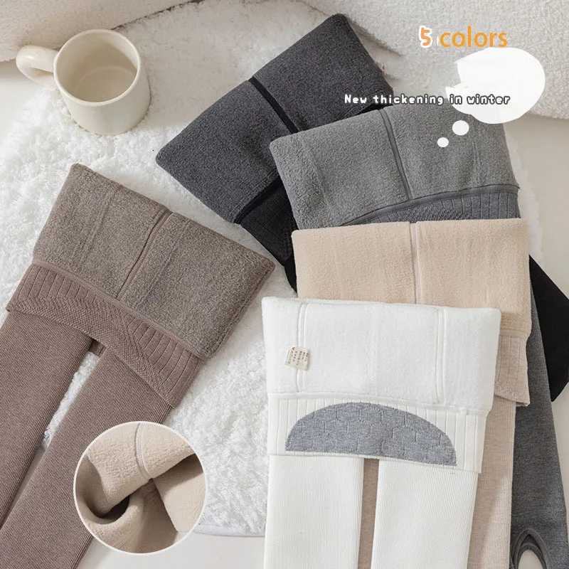 MILANCEL Autumn Winter Kids Leggings 312 Y Korean Style Warm Base Tights Girls Fleece Lining Thick Ninepoint Pants T251024